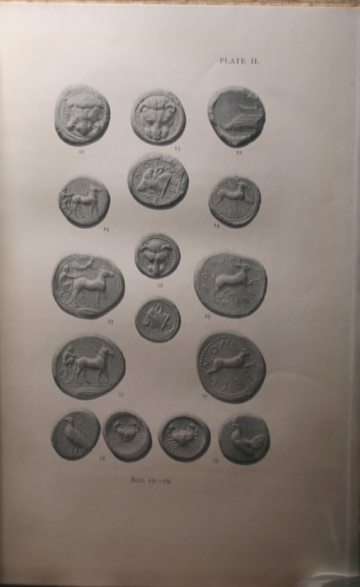 Historical Greek coins.