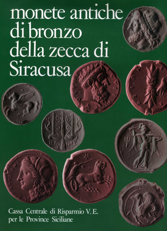 Monete antiche di bronzo della zecca di Siracusa.