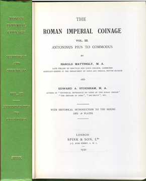 The Roman Imperial Coinage. Vol. III. Antoninus Pius to Commodus.